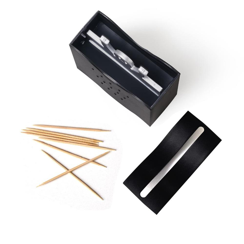 Semi-automatic Hercules Toothpicks Dispenser Black Toothpick Box Toothpick Holder Dining Table