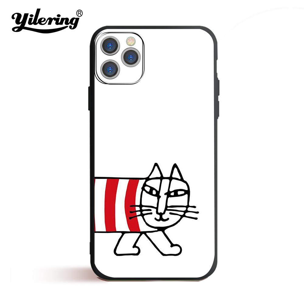 Fashion Lisa Larson Soft Black Phone Case for iPhone 11 12 13 Pro XS MAX 8 7 6 6S Plus X 5S SE 2020 XR 12 Mini Phone Case Cover