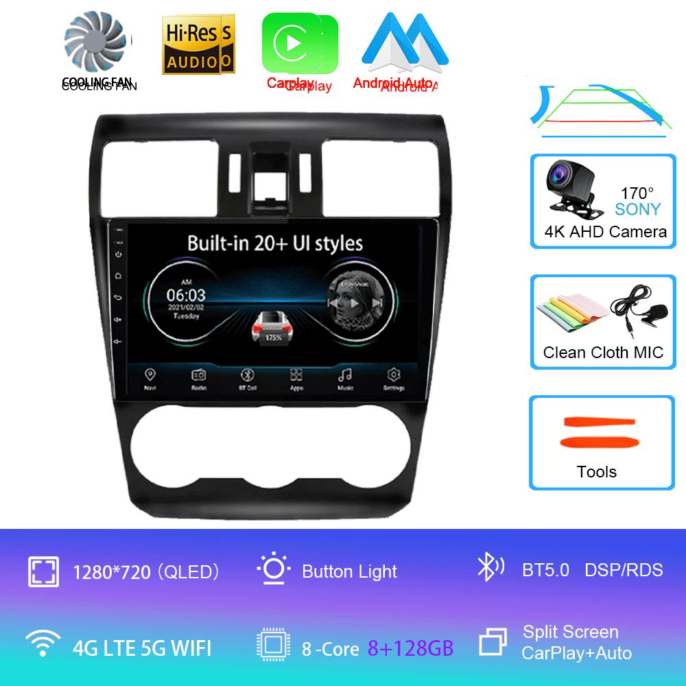 Android 14 Video Player Car Stereo Radio For Subaru Forester 4 SJ XV 2012-2015 4G Multimedia Navigation GPS Carplay 360 Camera