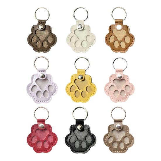 Брелок для питомца из искусственной кожи, памятный брелок в форме лапы, сувенирный брелок, удобный в использовании, мешочек для хранения шерсти питомца, держатель для ключей