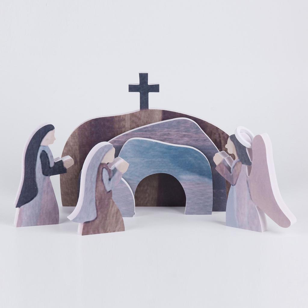 Easter Resurrection Scene Spring Easter Risen Christ Figurine Decor For The Home Easter Christian Jesus Scene Ornaments