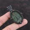 Prehnite Pendant Copper Wire Wrapped Gemstone Pendant Handmade Pendant Wire Wrapped Jewelry Birthstone Pendant Copper Jewelry Gift For Wife