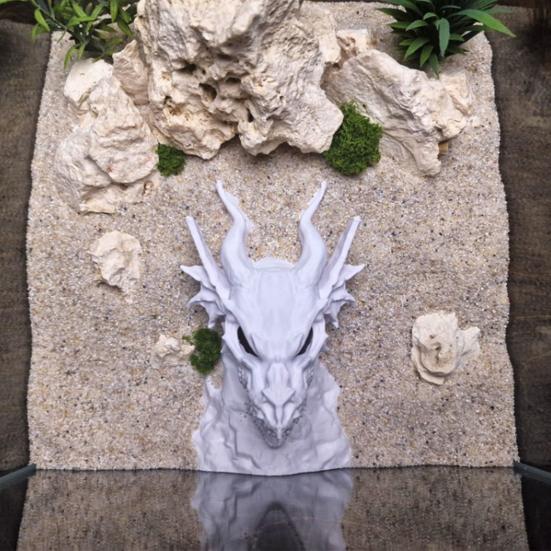 Аквариумная пещера с дизайном дракона, 3D-печатный туннель-укрытие для рыб под гравием, с смотровыми отверстиями для креветок-петушков, плеко, коридорасов