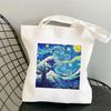 Сумка-шоппер The Great Retro Wave с розовым принтом Kawaii Bag Harajuku, женская сумка для покупок, холщовая сумка-шоппер для девочек, женская сумка на плечо