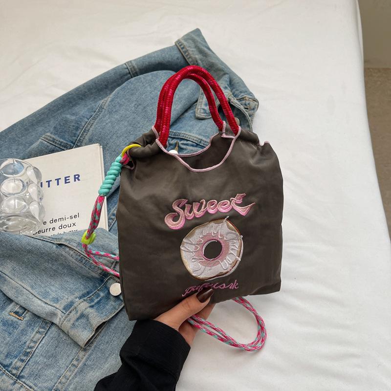 Stylish Dachshund Embroidered Nylon Crossbody Bag for Women - Autumn/Winter 2024 Collection