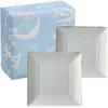 Официальный свадебный подарок Wedgwood Geo Platinum Квадратный свадебный подарок для невесты и официально импортируемый поднос для упаковки, Пара, Белый, Посуда, Жених,