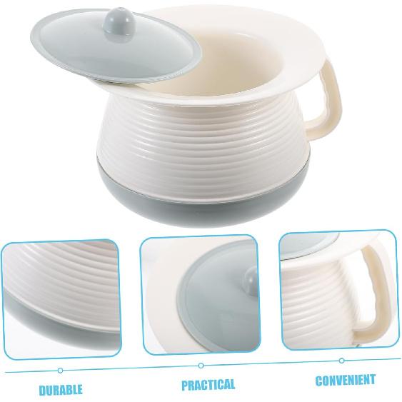 Homoyoyo Ночной горшок для взрослых и женщин с крышкой - Портативный горшок для мочи и ведро для мочи с ручкой - Идеально подходит для чрезвычайных ситуаций, кемпинга и использования у кровати