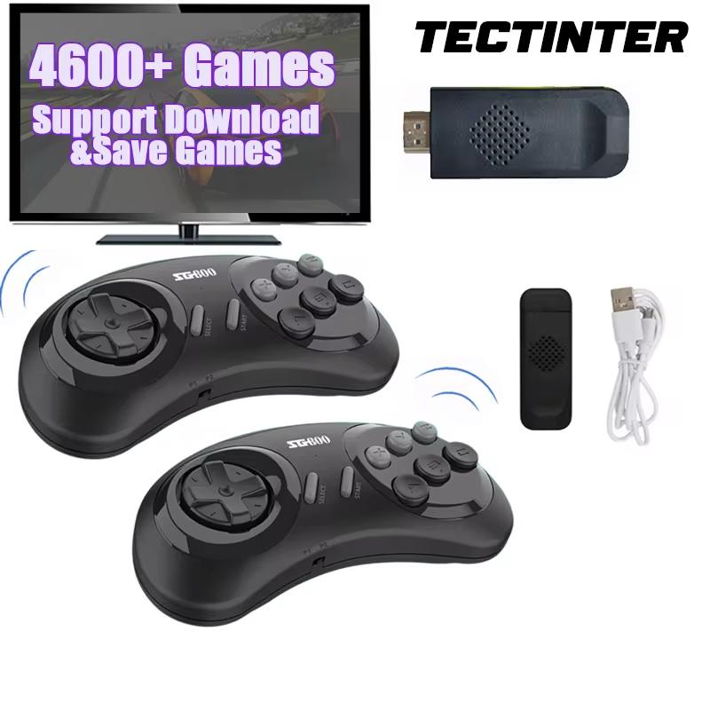 16-битная игровая консоль MD для SEGA Genesis SG800 Game Stick, беспроводной контроллер, встроенный в 4600+ игр, игровой проигрыватель HDMI