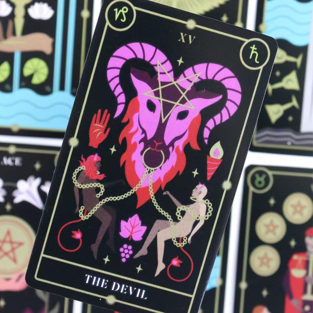 10.3*6cm The Witch of The Forest’s Tarot Magick Deck: 78 Cards with Guidebook for Beginners Gilded Black Edges