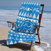 proof beach towel with Detroit Lions logo pattern - soft,absorbent,quick-drying,machine washable - perfect for swimming,camping,bathing