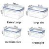Food Preservation Box Transparent Sealed Box with Cover Can Be Heated and Refrigerated PP Material Stackable Storage Containers