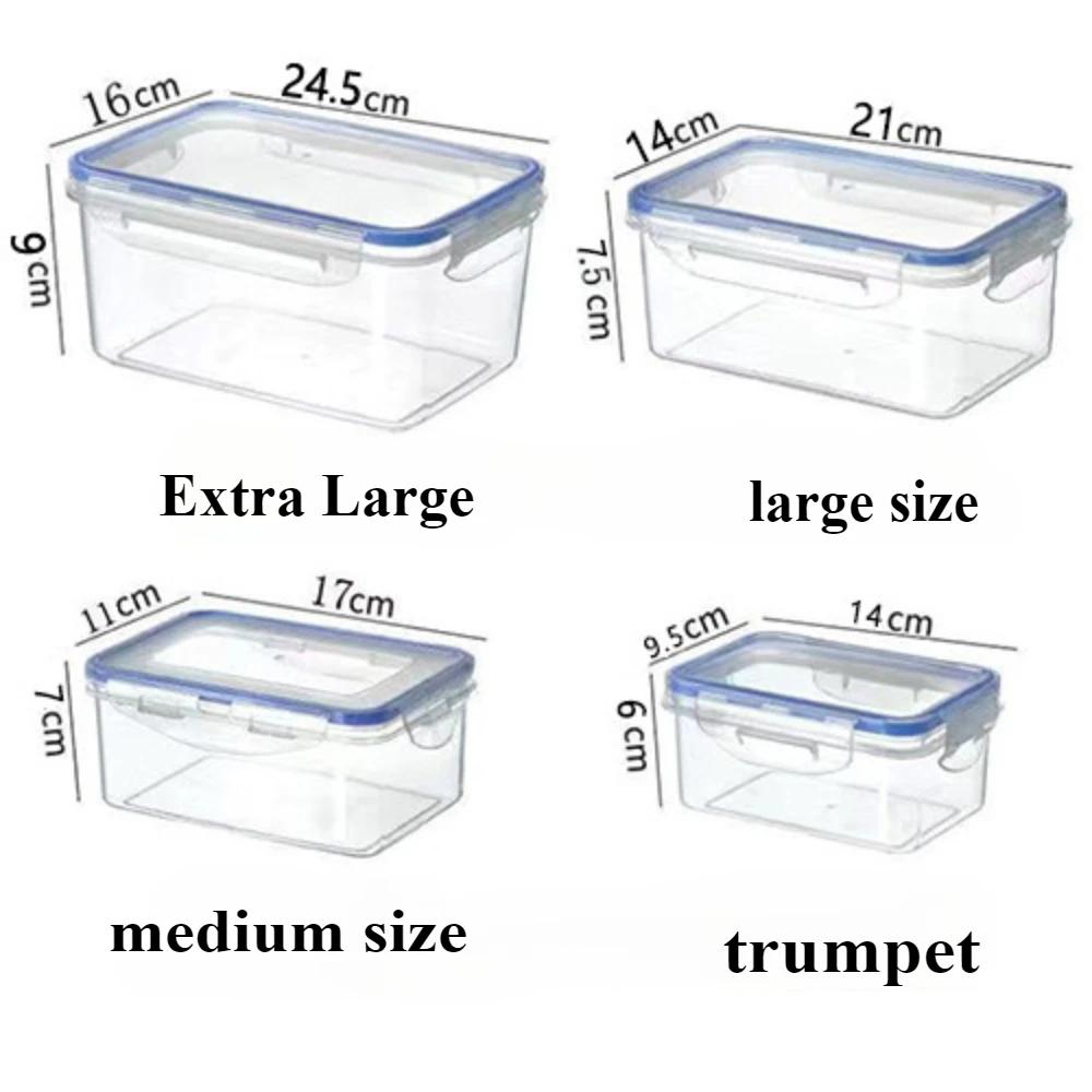 Food Preservation Box Transparent Sealed Box with Cover Can Be Heated and Refrigerated PP Material Stackable Storage Containers