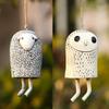 Resin Cute Pet Wind Chime Crafts Outdoor Pendant Gifts Rural Garden Resin Animal Wind Chime Handmade Rural Courtyard Decoration