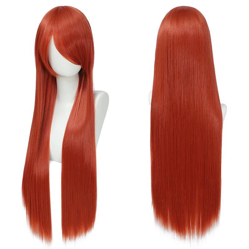 Colorful 80cm Long Straight Cosplay Wig for Anime & Historical Costumes