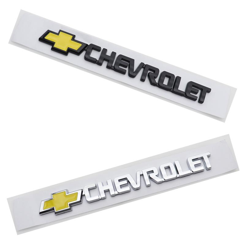 AABHJ1 1pcs ABS Chevrolet Car Rear Letter Fender side Rear Bumper tail door trunk sticker car rear Emblem sticker styling Accessories
