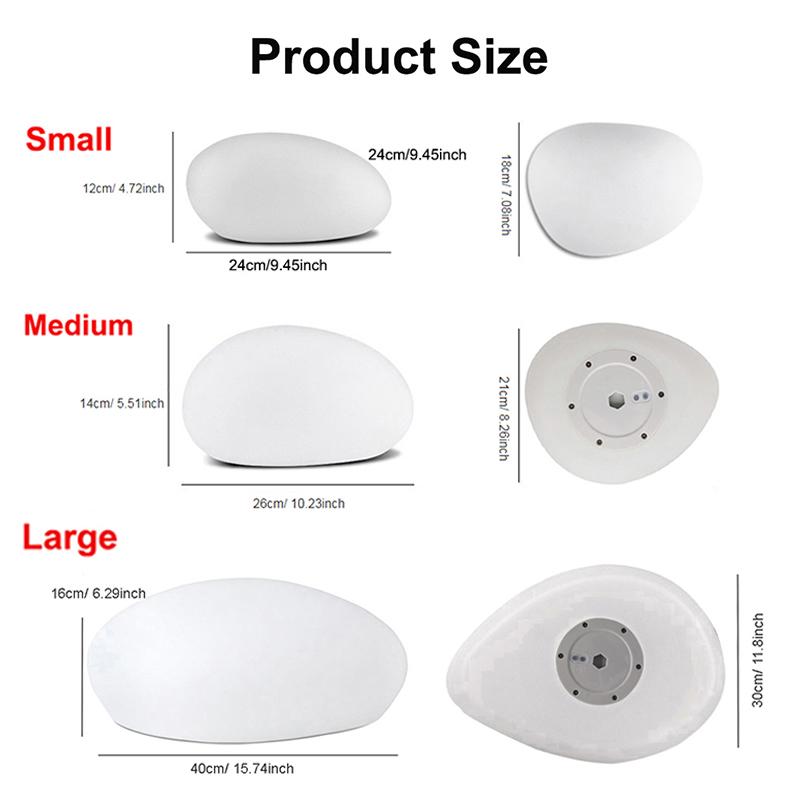 1pc Solar Stone Lights, Artificial Pebble Lights, Large Size Stone Lights, Outdoor Color Changing Landscape Lights