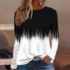 Summer Fashion Women's Casual Long-sleeved Printed T-shirt Top