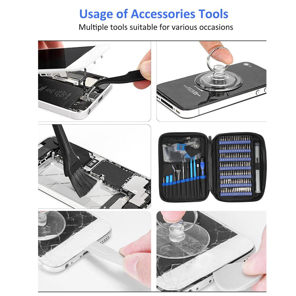 Литиевая электрическая отвертка, Маленький портативный аккумуляторный набор электроотверток, Набор прецизионных отверток 152 в 1, Мини