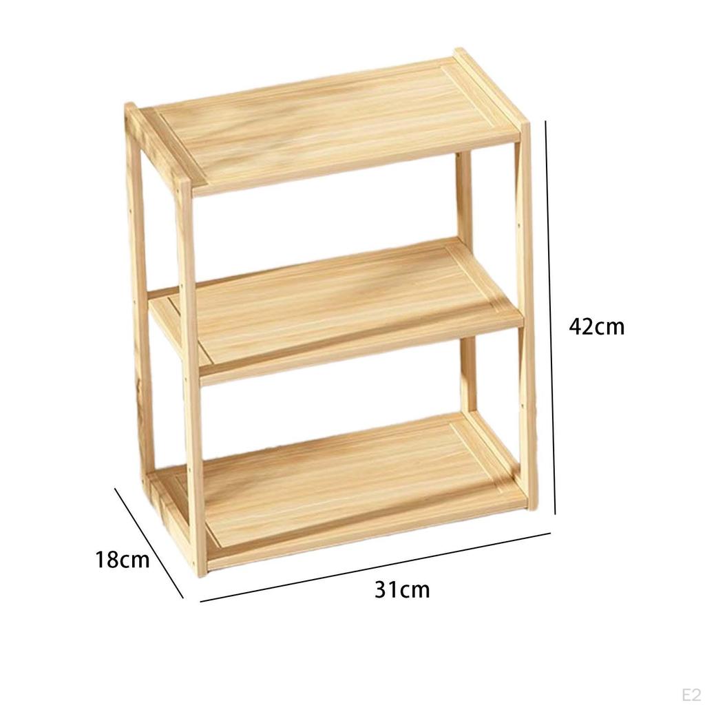 Storage Rack Desk Bookshelf Seasoning Desktop Organizer Tabletop Display Shelf for Men Dresser
