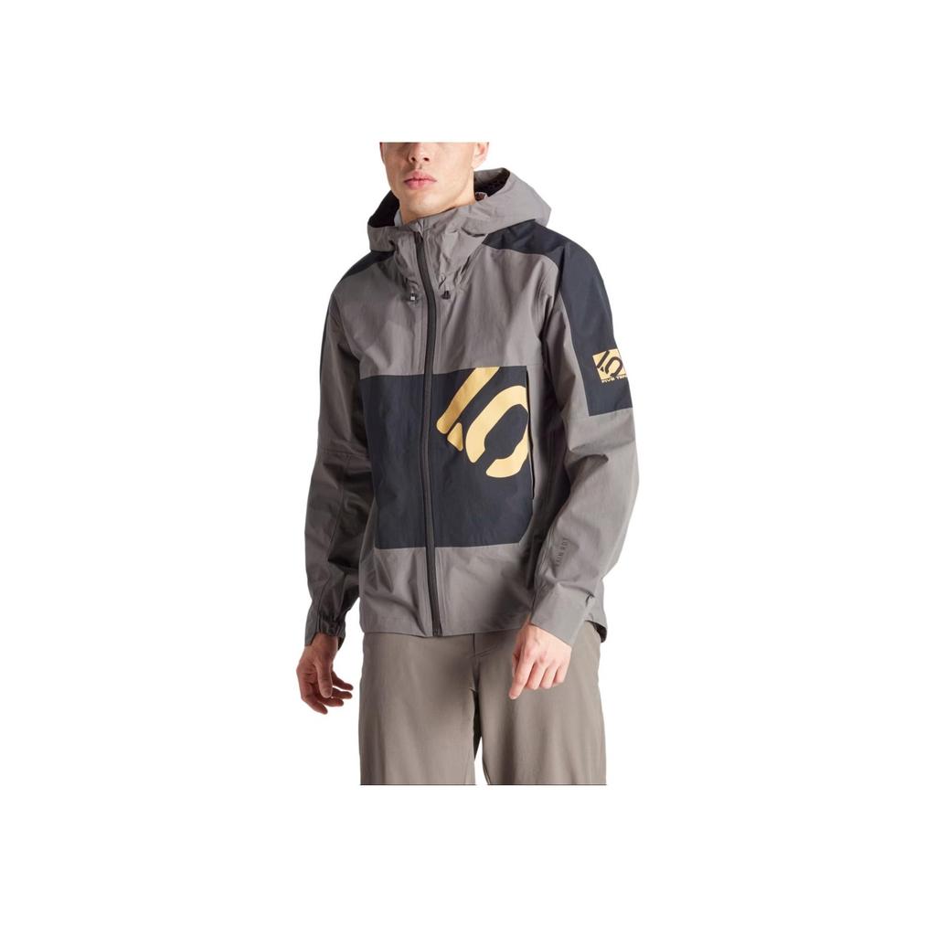 Adidas 5.10 Rain Jacket Waterproof Breathable Hooded Zip Long Sleeve Jacket Men Jacket Charcoal IK7827