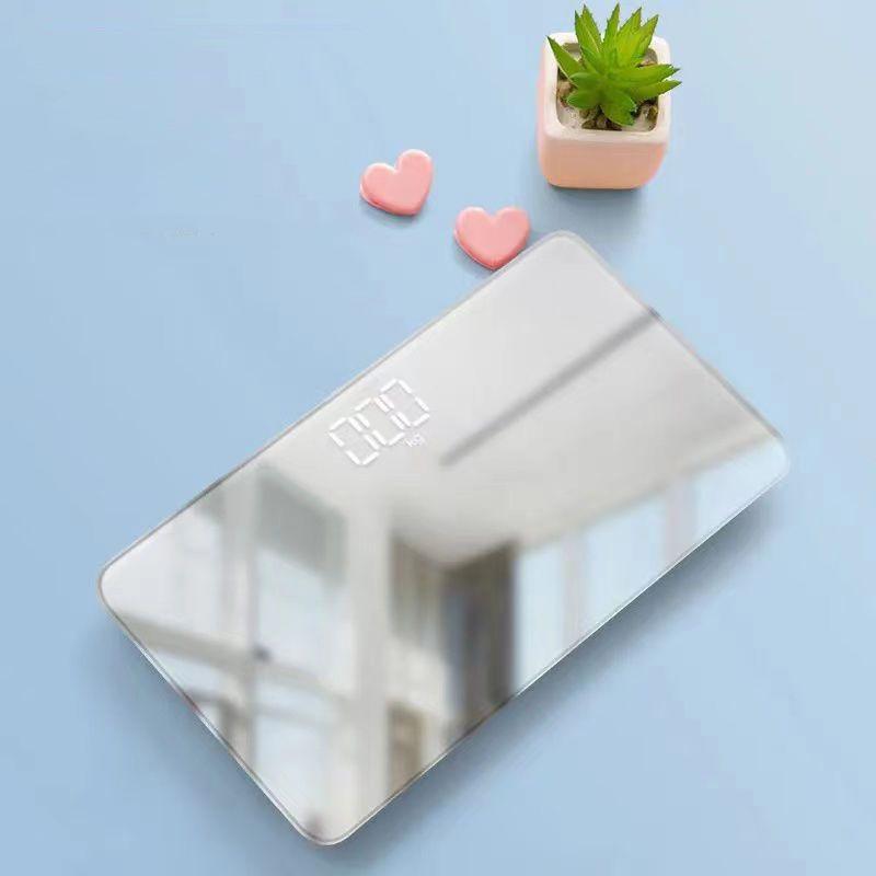 Мини-зеркало для лица, портативные весы, цифровые электронные весы для ванной комнаты, умные напольные весы, 180 кг, весы