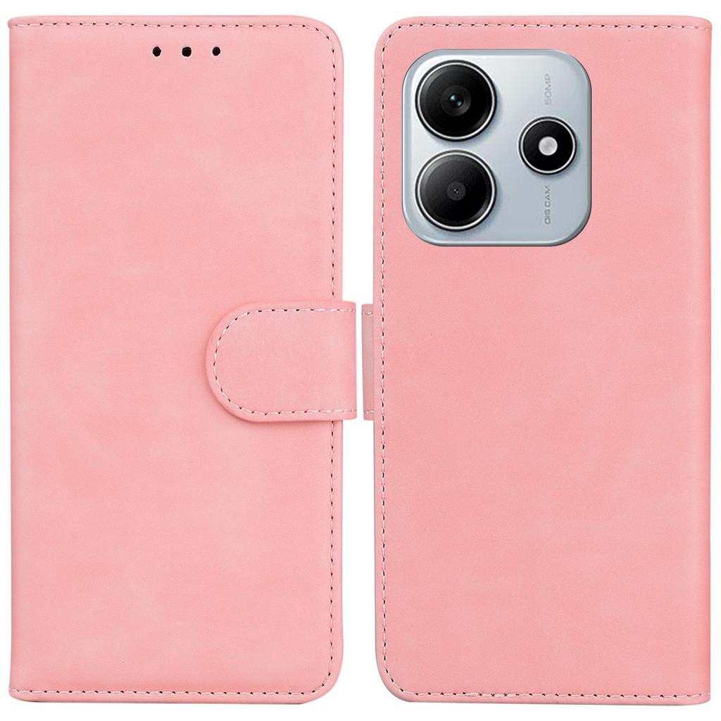 For Xiaomi Redmi Note 14 5G Case Solid Color Leather Wallet Phone Cover