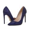 Women Sexy Nightclub Oversize Embossed Snakeskin Fashion Work Single Shoes 12cm Heel WZ