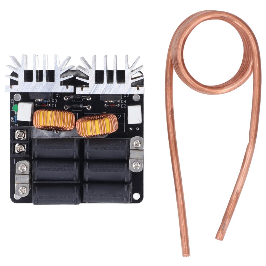 Induction Heating Module 1000W High Frequency Low Voltage ZVS Heater Board with Coil for DIY