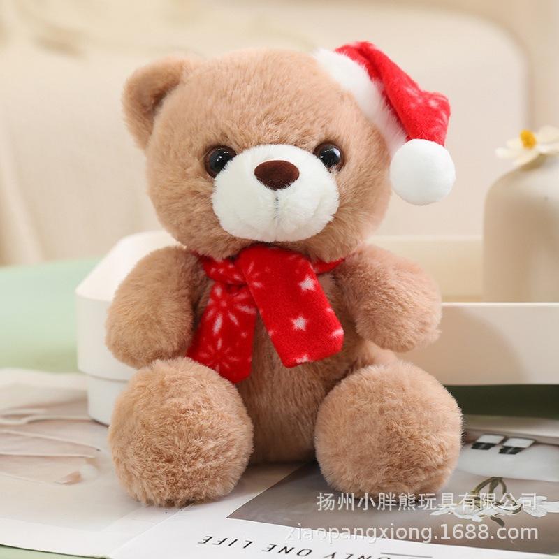 Плюшевая кукла Мишка Пара Шарф Мишка Плюшевая игрушка Кукла Медведь Любви Рождественский Лось Пингвин Серия Старик