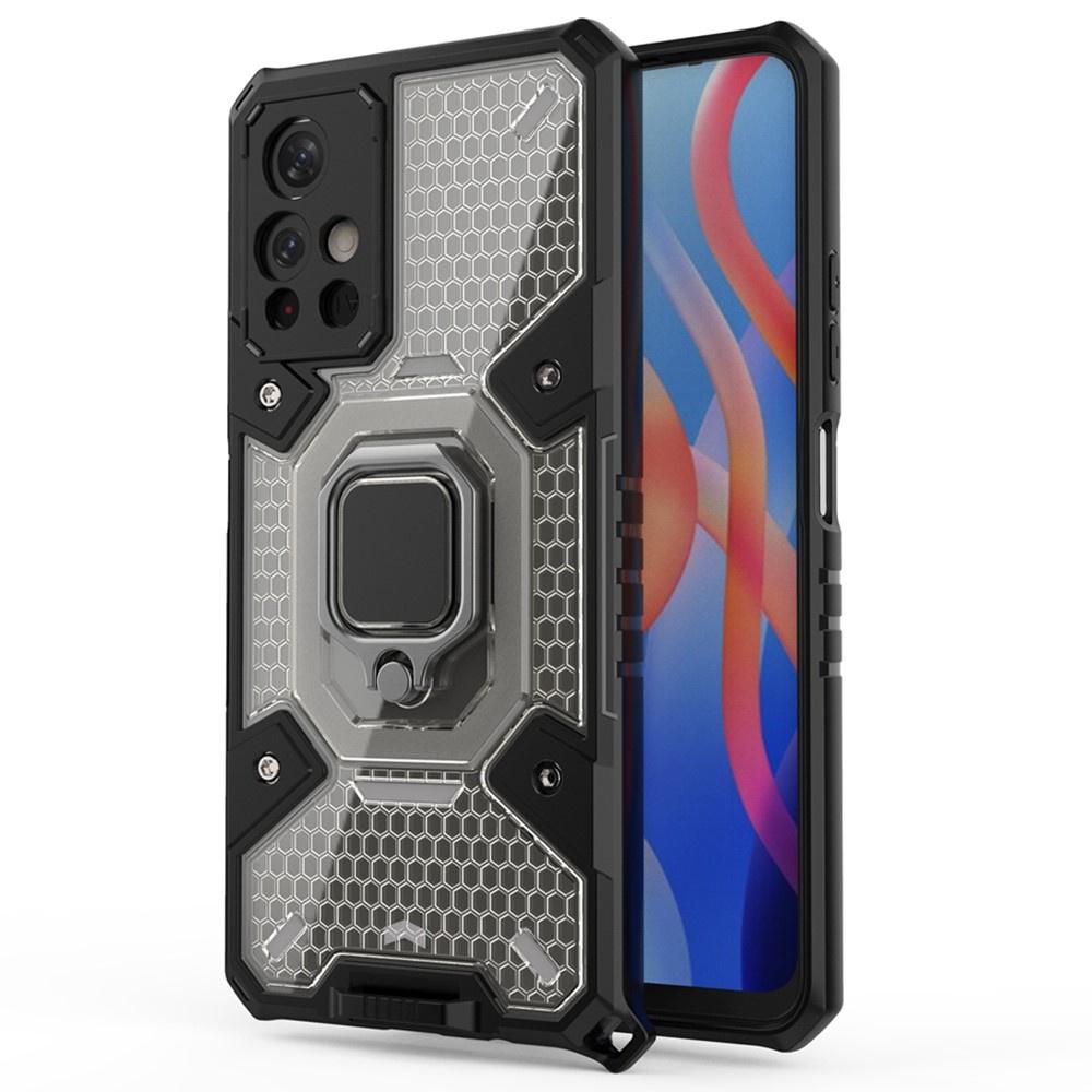 ERBORD Kickstand Honeycomb Case for Xiaomi Poco M4 Pro 5G / Redmi Note 11S 5G, Gray
