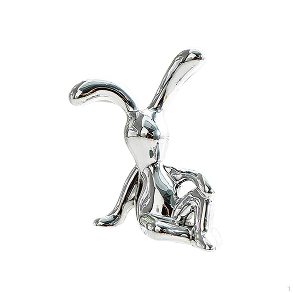 Electroplated Rabbit Sculpture Desktop Ornament Living Room Cabinet Desk Decoration