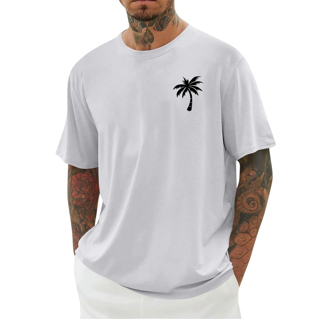 Men's Hawaii Printed T-Shirt Men's Loose Casual Short Sleeve Top