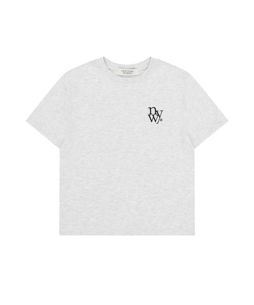 Nyuyogwogseu Классическая футболка Regular Fit_ Белый меланж