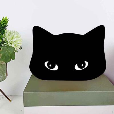 Статуя кошки из самшита, скульптура для интерьера, украшение для стола, кабинета, офиса, спальни