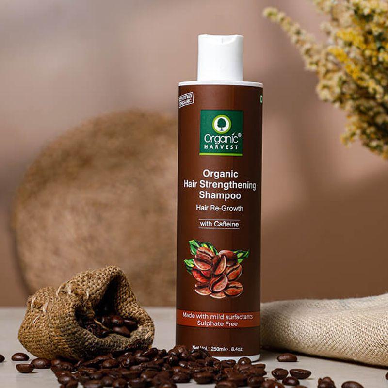 Органический шампунь для укрепления волос с кофеином