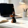 Ручной работы Подарок на День Рождения Доберман Деревянное украшение, Ручная резьба Творческая скульптура, Милая настольная декорация Фигурка собаки для домашней полки и прихожей