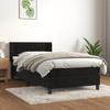 3131059 vidaXL Divan Bed with Mattress Black 90x200 Cm Velvet