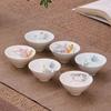Овечий жир нефрит белый фарфор маленькая чайная чашка керамическая бытовая чайная чашка заваривание одинарная чайная пиала