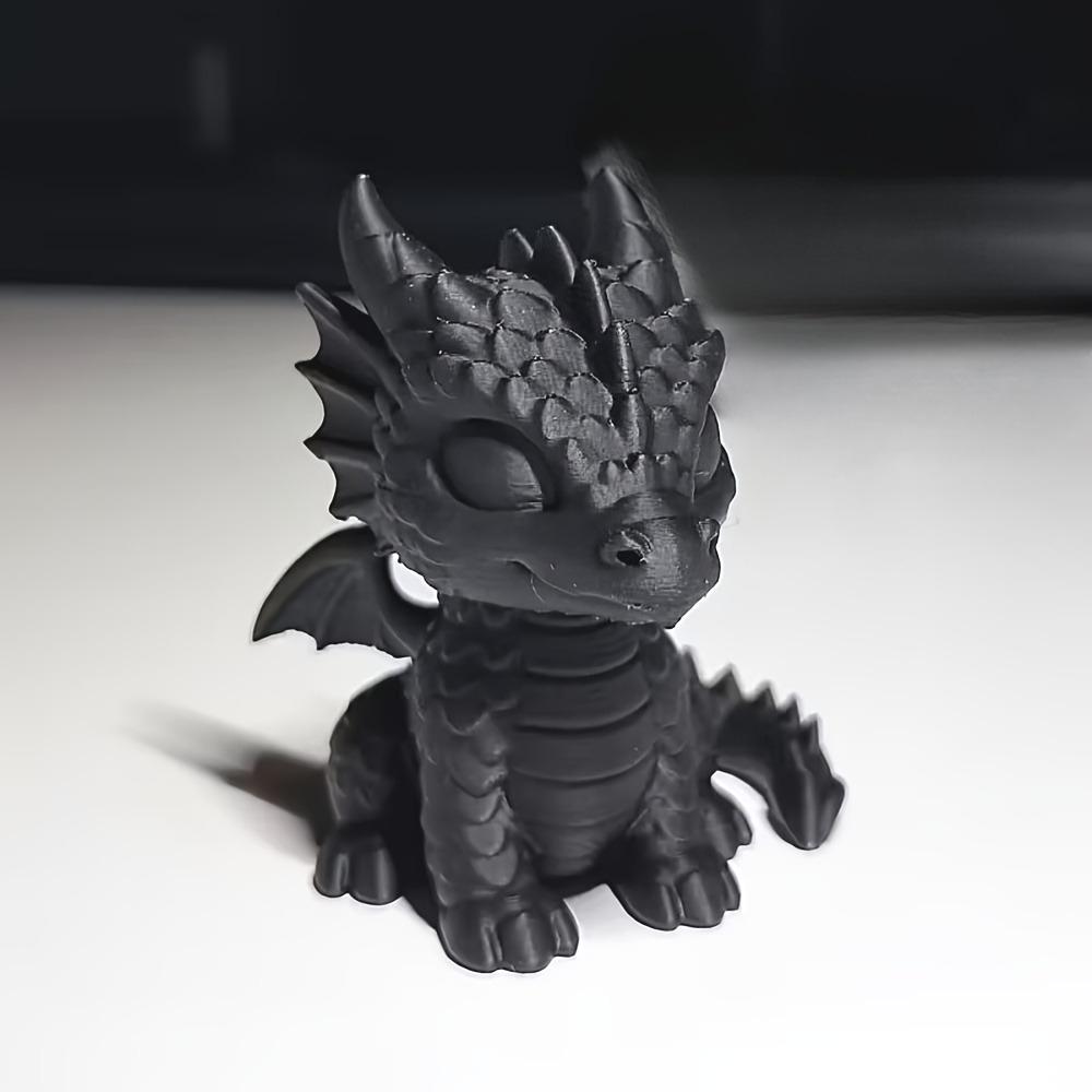 Скульптура Драконьего Малыша, 3D-печатная статуэтка детеныша дракона, Декоративный элемент с драконом, Многофункциональное украшение для рабочего стола