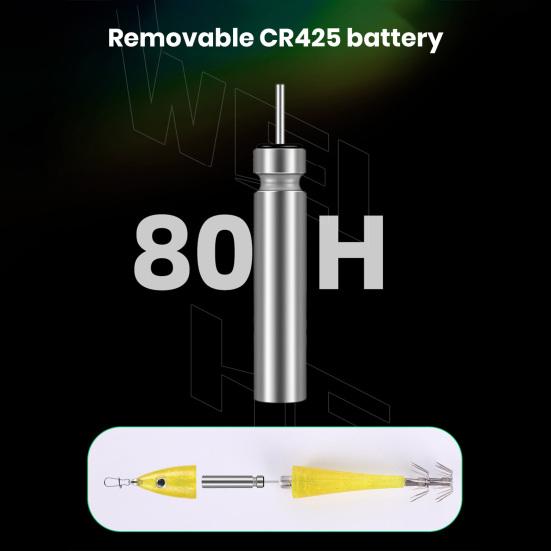 Светильник для рыболовной приманки с крючком для кальмара, инструмент для сбора подводной рыбы, приманка, светодиодная светящаяся лампа, аксессуары для морской рыбалки