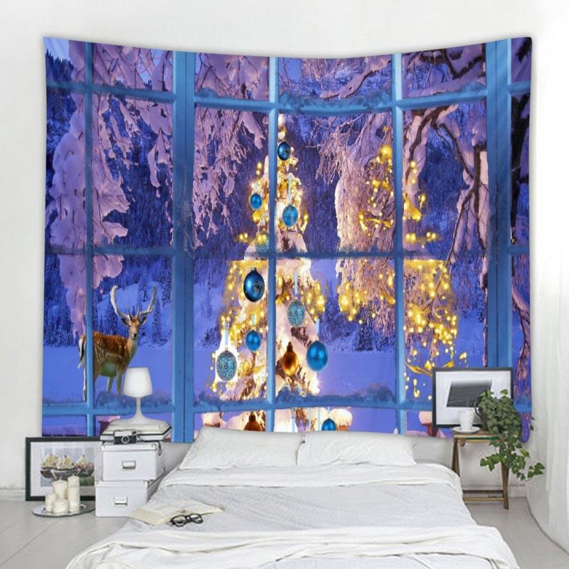 Рождественский гобелен, Рождественская елка, камин, теплая семейная настенная подвеска, рождественский снежный фон, украшение для дома, комнаты, подарки