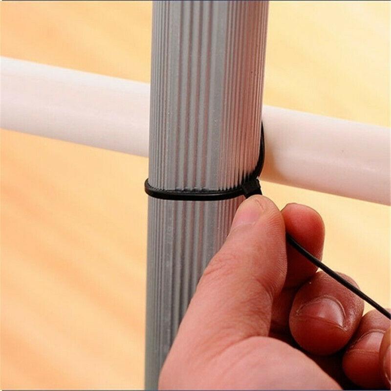 100 шт. сетевой нейлоновый пластиковый кабельный ремень с застежкой-молнией