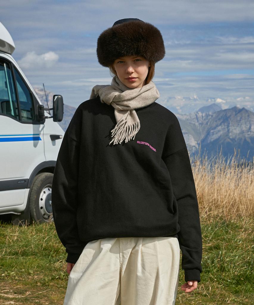 Толстовка Peullukeu Good Camper Слоганом Черная Fmt3050-Z