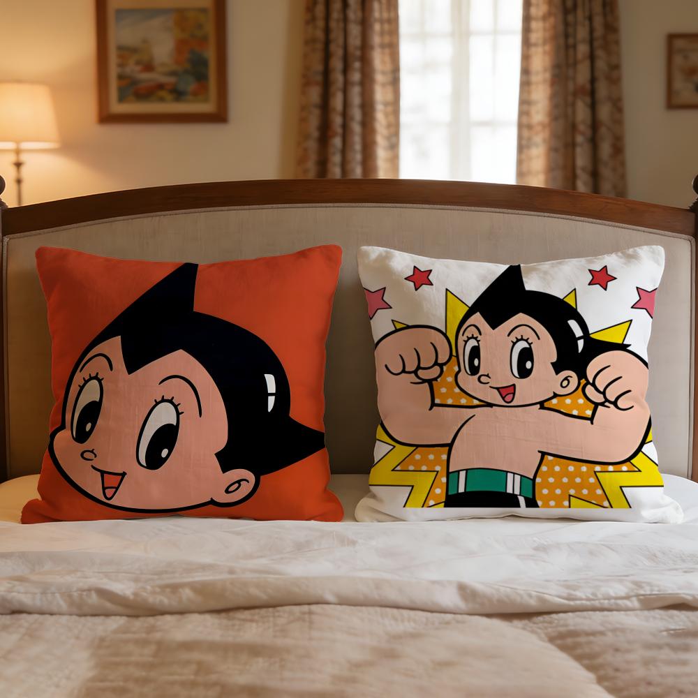 Anime Astro Boy Cushion Cover 1Pcs Decorative Covers Soft Cushion Case For Sofa Couch Decor 40X40 45X45 Pillowcases
