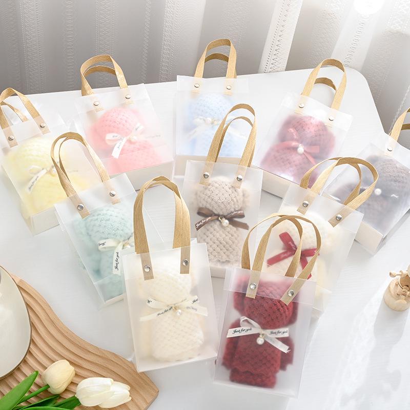 Полотенце из кораллового флиса с ананасовой сеткой и маленьким мишкой - 30*30, подарок для вечеринки