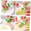 FUNNETOYU 2-Piece Vegetable Chopper Set with Finger Guard, Kitchen Vegetable Slicer, Manual Vegetable Grater, Practical Green Bean Shredder