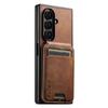 Чехол-подставка с отделениями для карт из кожи SUTENI для Samsung Z Fold 7/6/5