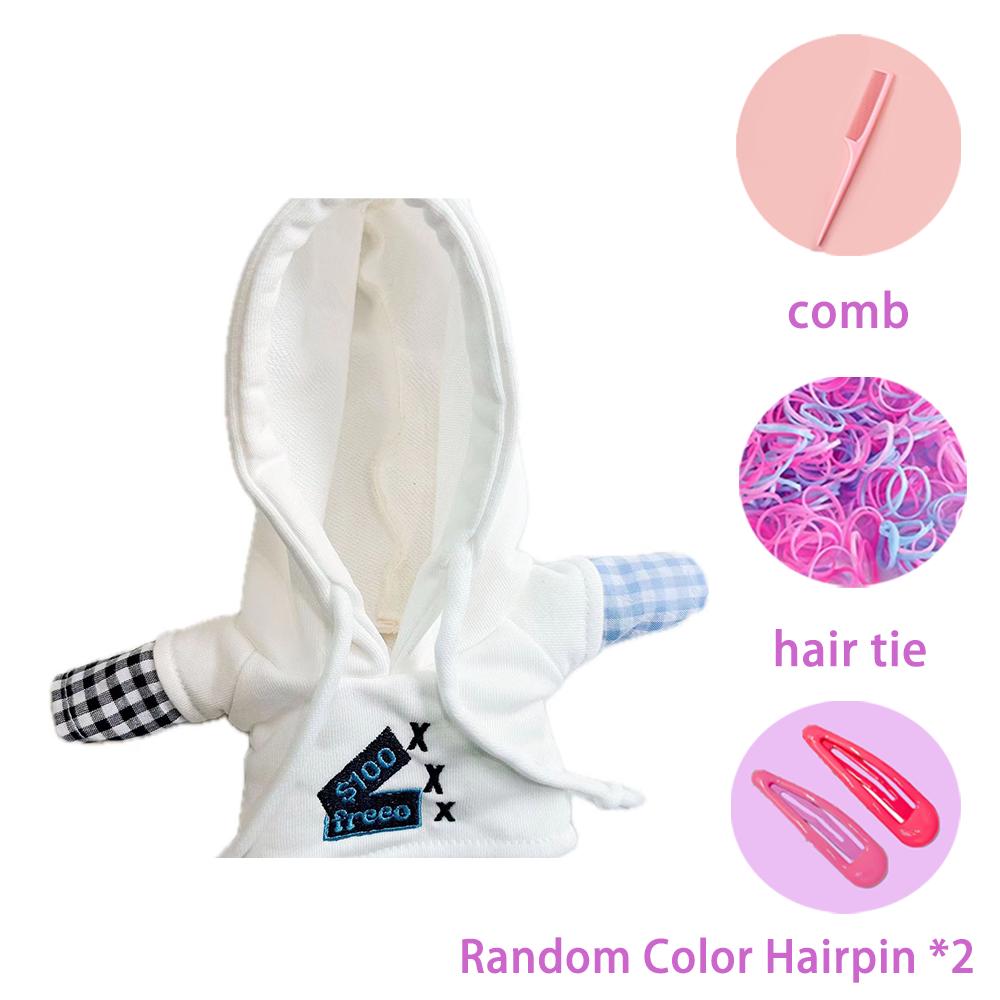 20 см белая плюшевая кукла с жареными волосами, милая, с большими глазами, вышитая, плюшевая, мягкая игрушка, дети, девочки, подарок, кукла, наряд