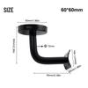 Black Stair Handrail Bracket Stainless Steel 60x60MM 60x80MM Wall Support Hand Rail Balustrade For Household Hotels Hardware