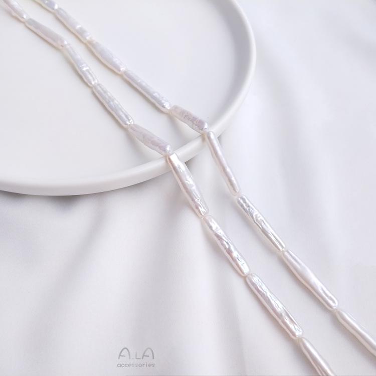 Барочные неровные жемчужины-зубочистки с серебряными сквозными отверстиями для изготовления ювелирных изделий своими руками